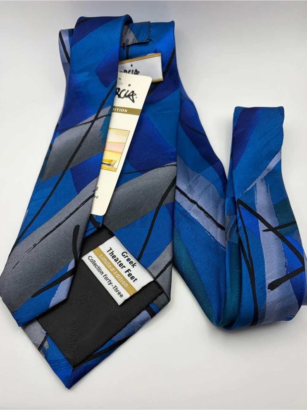 Jerry Garcia Greek Theater Feet Silk Tie Collection 43 Blue Limited Edition NWT
